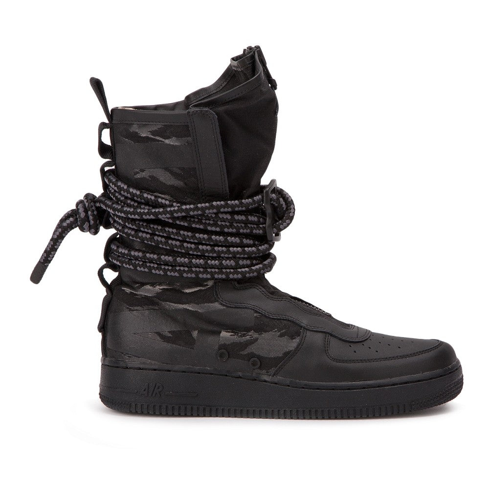 Black nike air force boots on sale