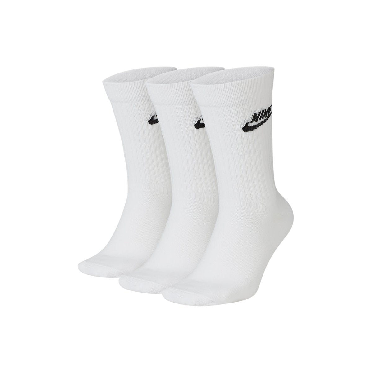 Nike Sportswear Everyday Essential Crew Socks 3-Pack (Weiß / Schwarz)  - Allike Store