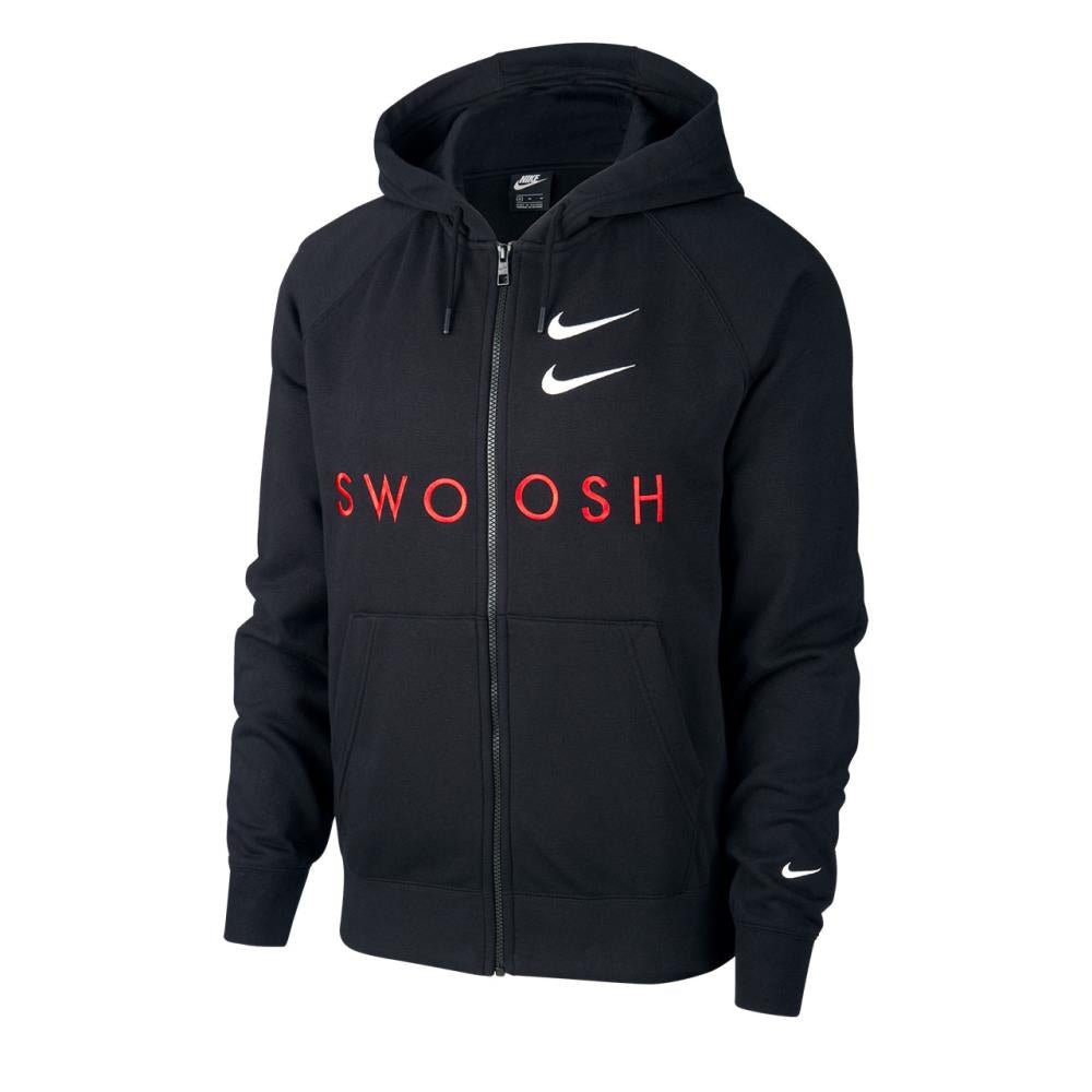 Black nike orders swoosh hoodie