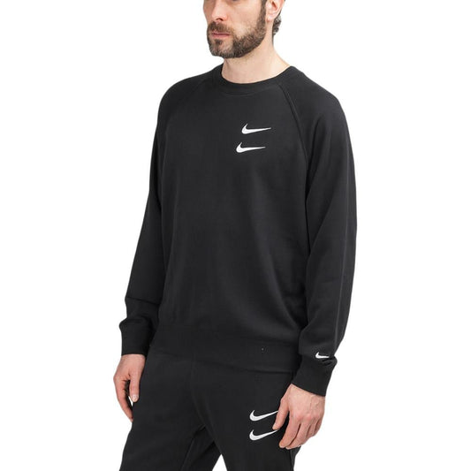 Nike Swoosh French Terry Crewneck (Schwarz)  - Allike Store