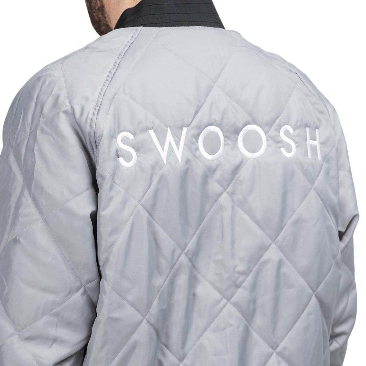 Nike Swoosh Reversible Woven Bomber Jacket (Schwarz)  - Allike Store