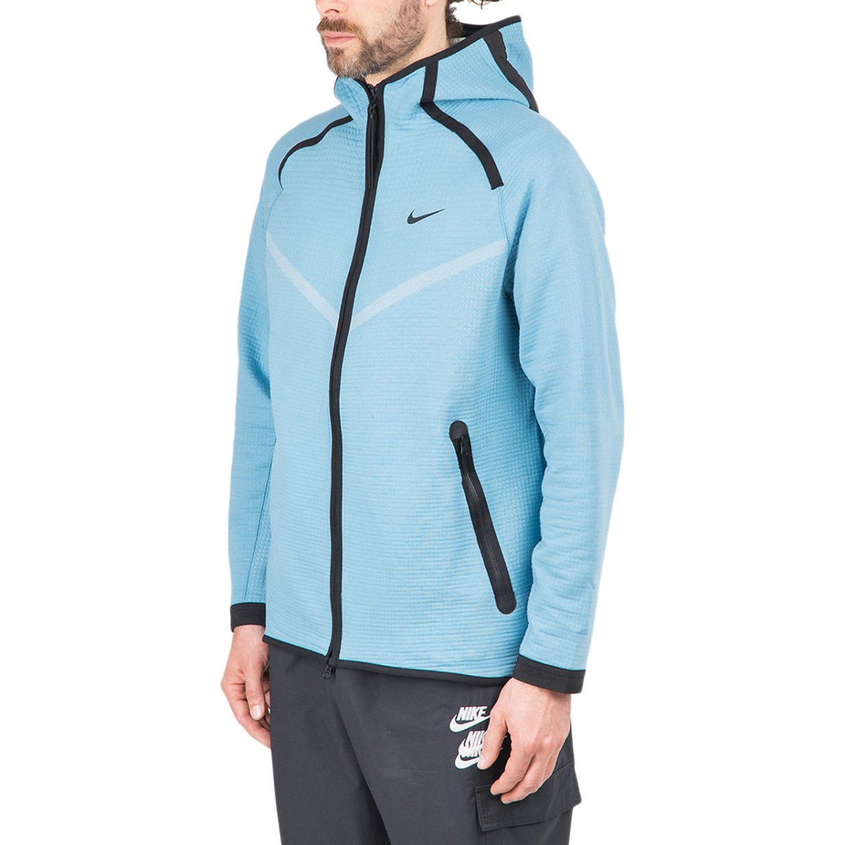 Nike Tech Pack Engineered Full Zip Hoodie Jacket Light Blue CU3598 424 Allike Store