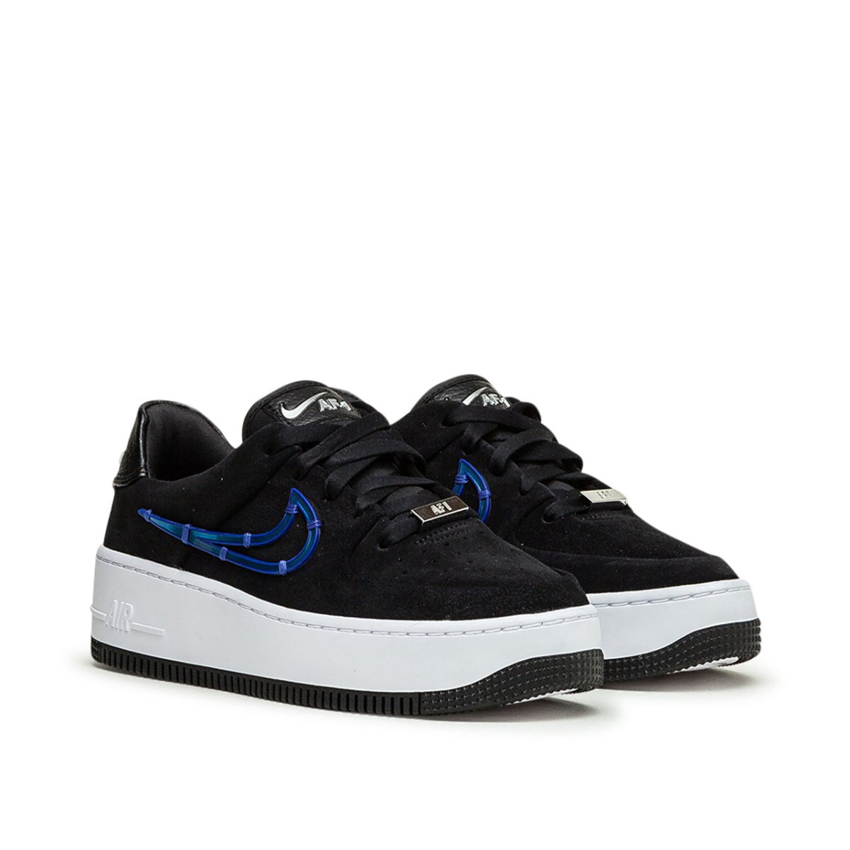 Nike WMNS Air Force 1 Sage Low LX (Schwarz / Weiß / Blau)  - Allike Store