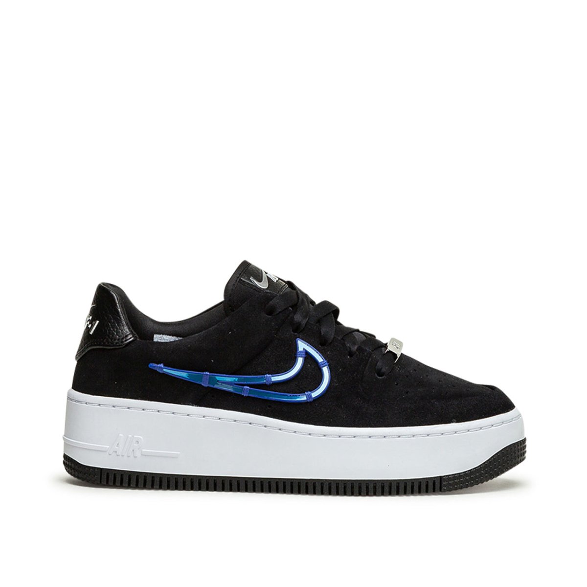 Nike WMNS Air Force 1 Sage Low LX (Schwarz / Weiß / Blau)  - Allike Store