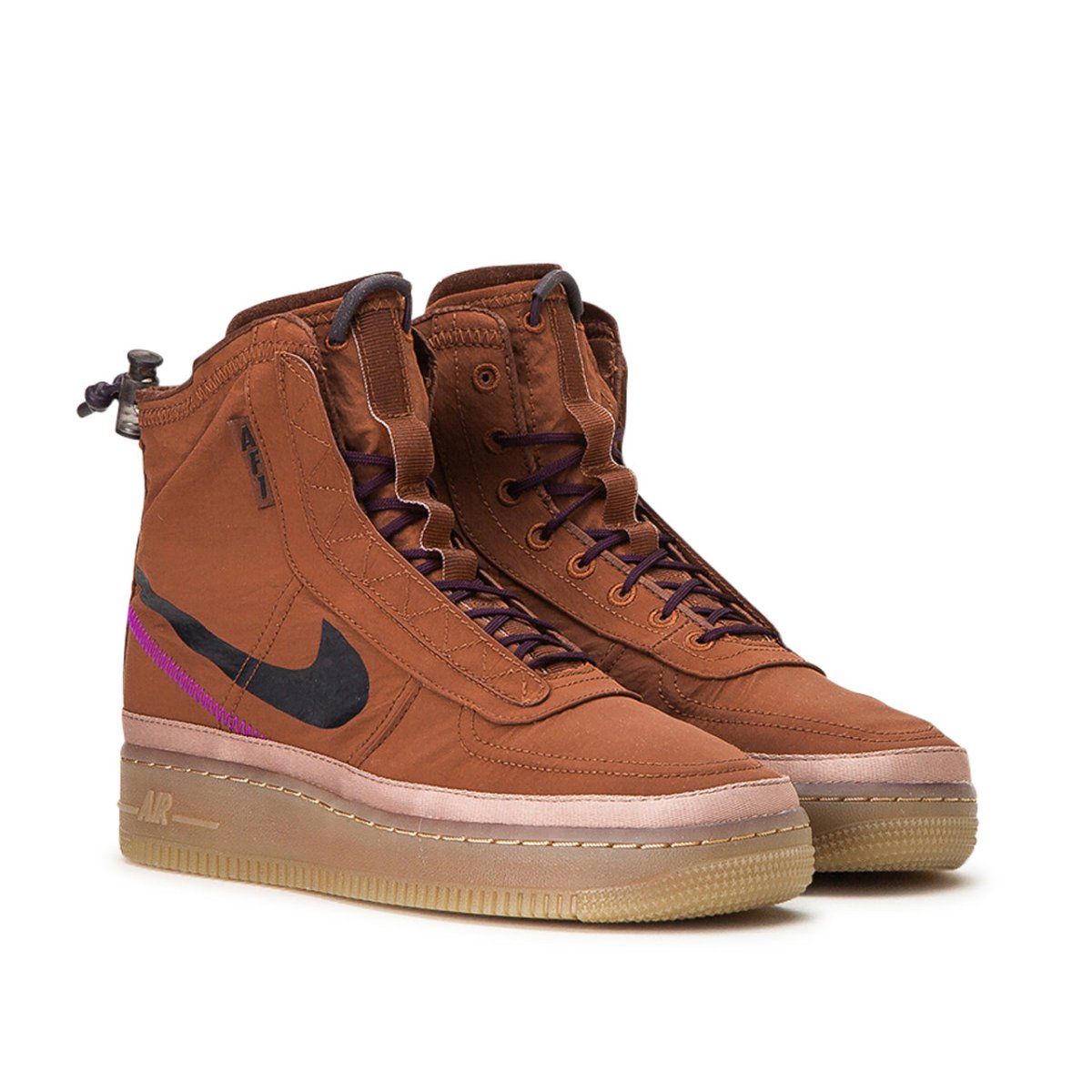 Nike WMNS Air Force 1 Shell (Bordeaux / Braun)  - Allike Store