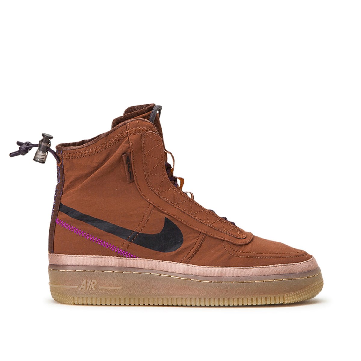 Nike WMNS Air Force 1 Shell (Bordeaux / Braun)  - Allike Store