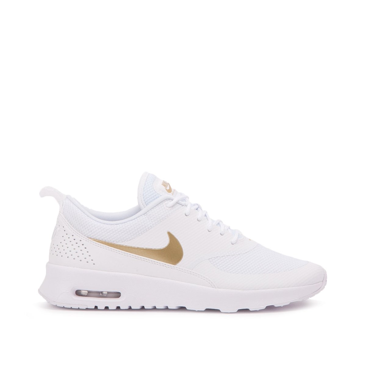 Nike thea outlet white and gold