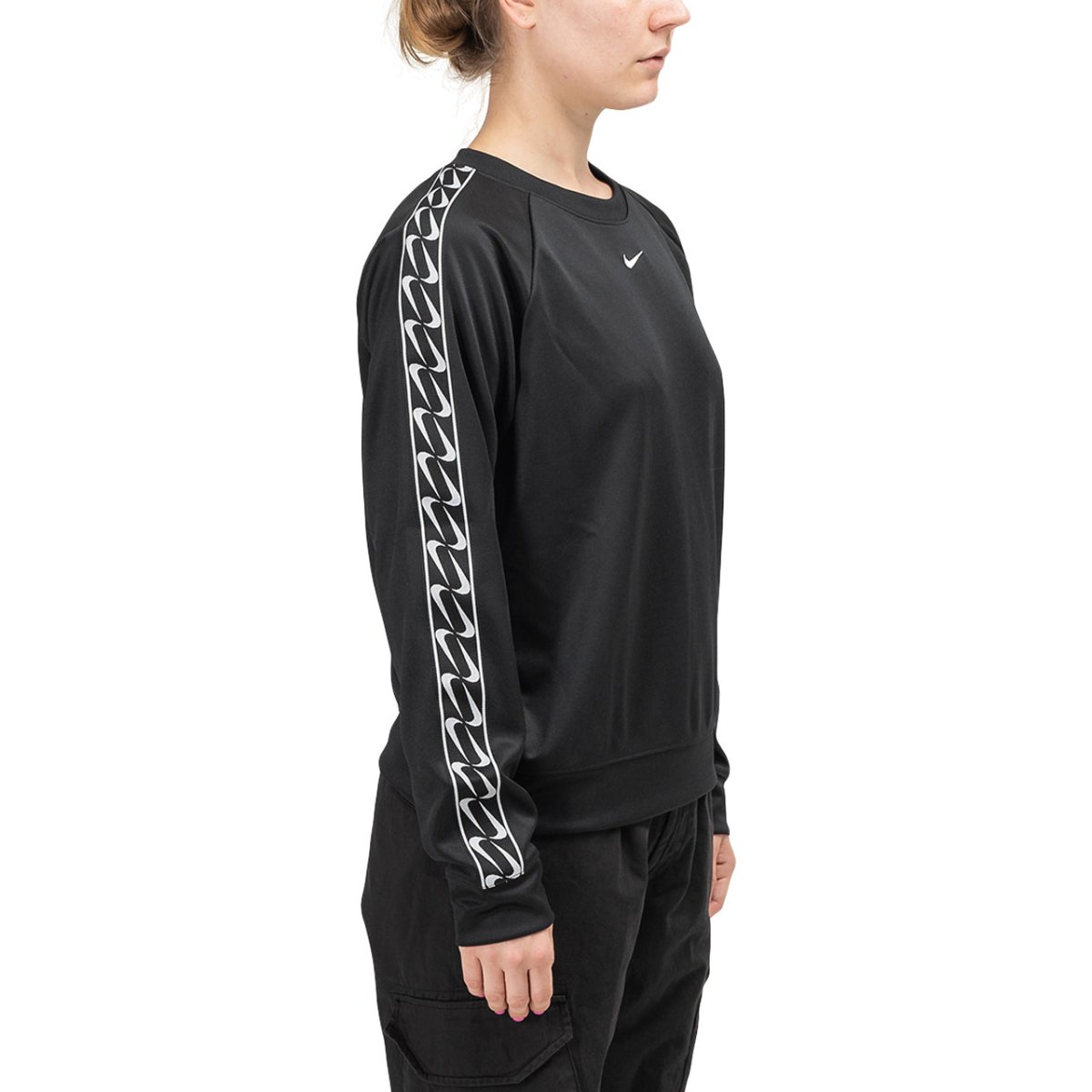 Nike WMNS Logo Crewneck (Schwarz / Weiß)  - Allike Store