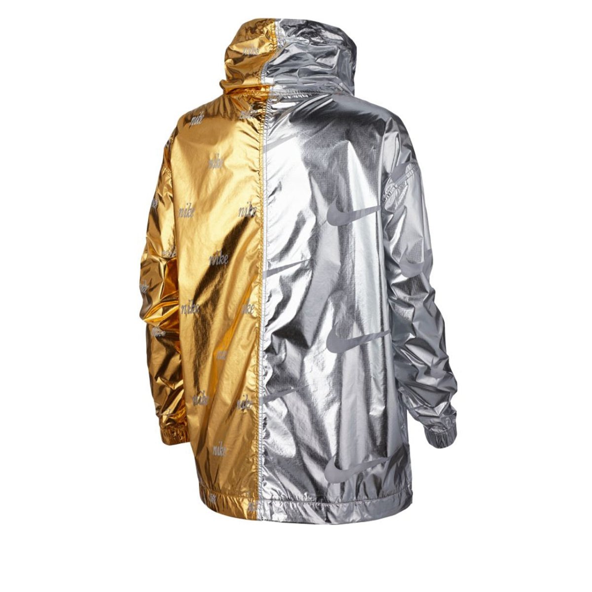 Nike WMNS NSW Metallic Jacket (Gold / Silber)  - Allike Store