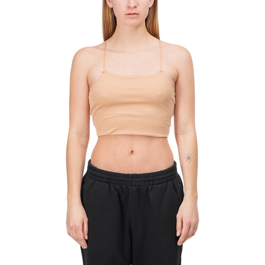 nike basketball wmns yoga luxe strappy cami top pfirsich 107793