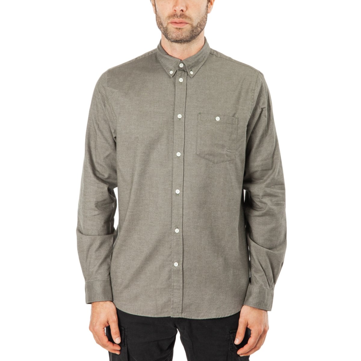 Norse Projects Anton Brushed Flannel (Grün)  - Allike Store