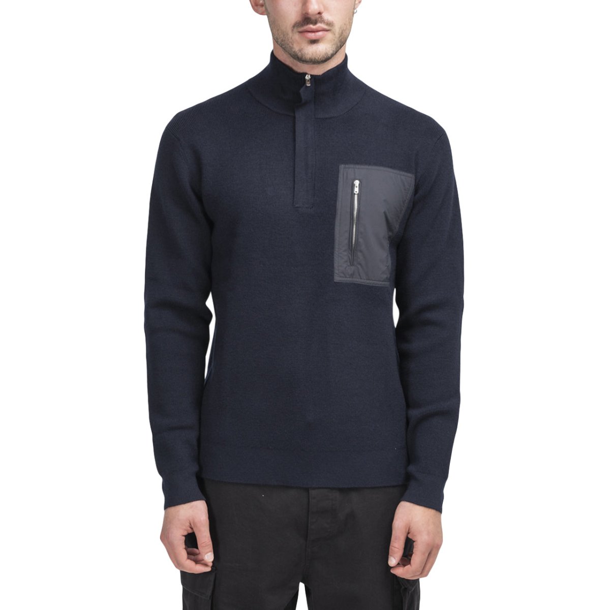 Norse Projects Fjord Tech Half Zip (Navy)  - Allike Store