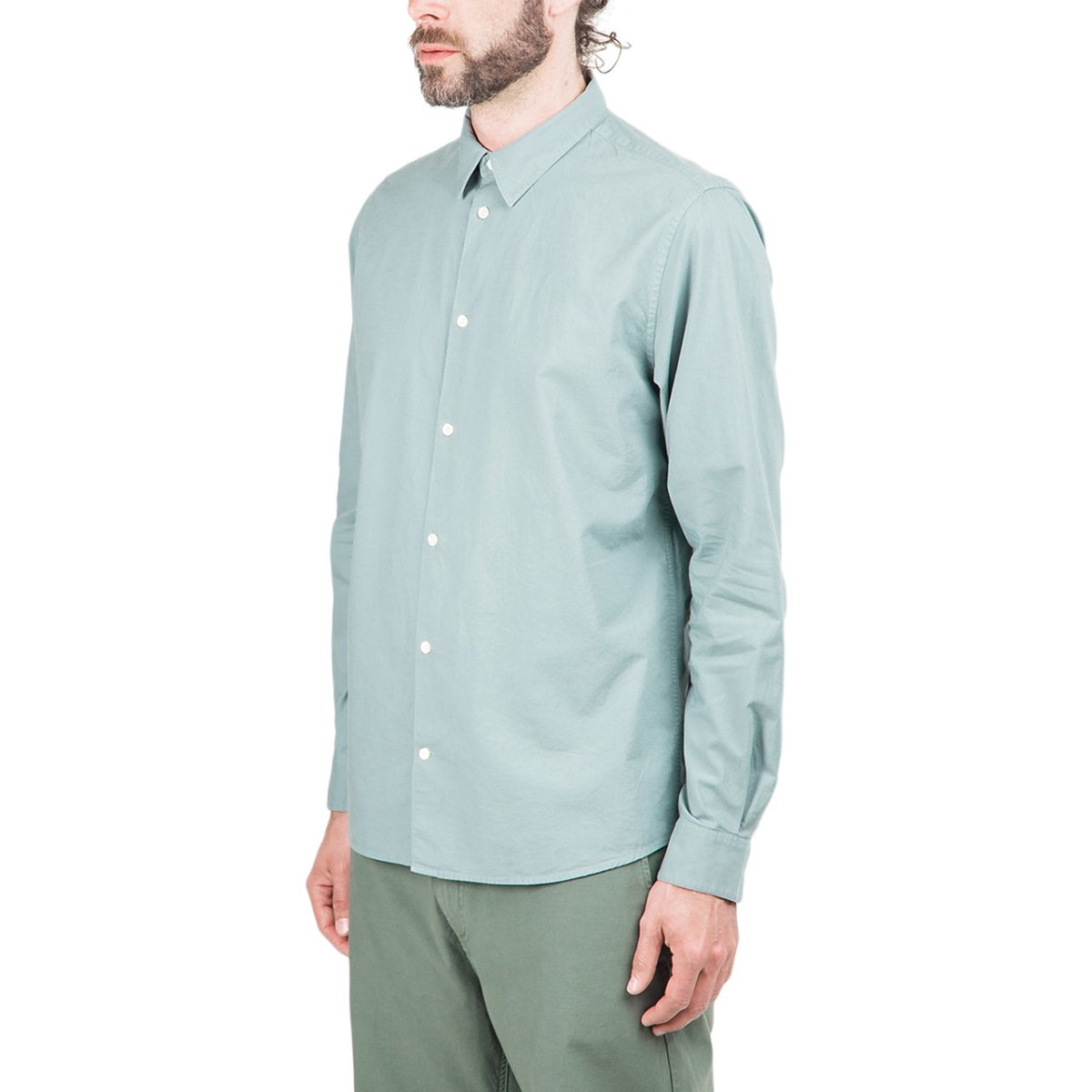 Norse Projects Hans Cotton Linen GMD Shirt (Blue Grey) N40