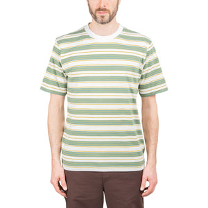 Norse Projects Johannes Multi Stripe T-Shirt (Grün / Weiß)  - Allike Store