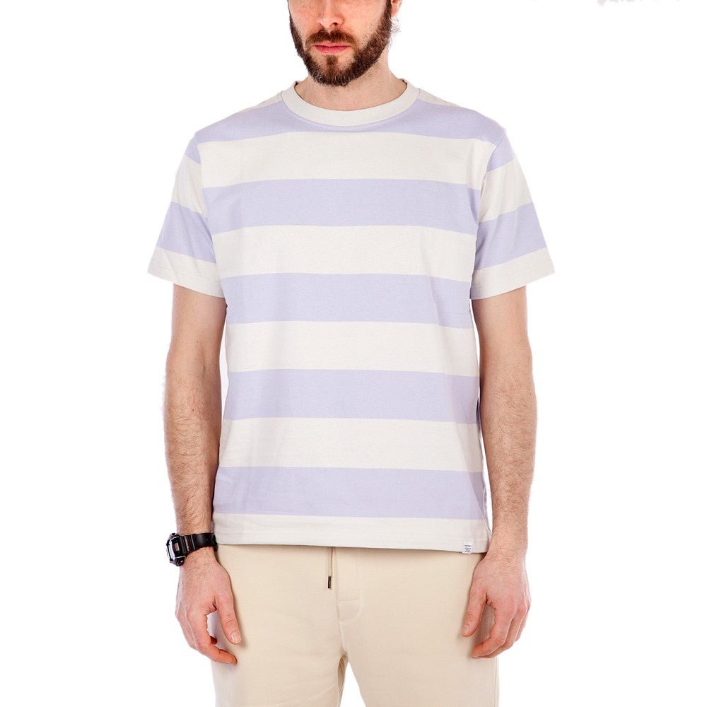 Norse Projects Johannes Wide Stripe (Lila / Hellbeige)  - Allike Store
