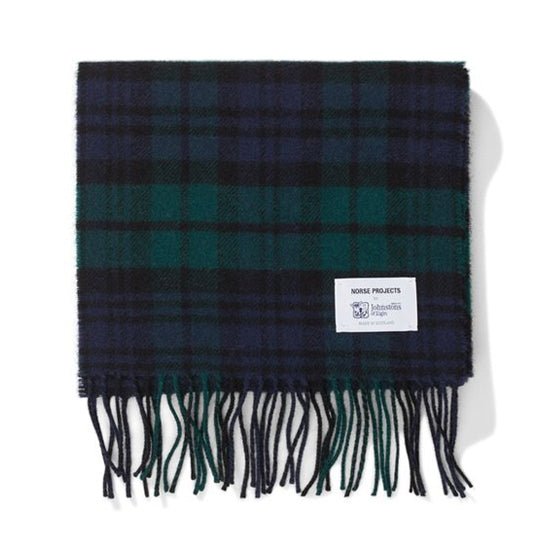 Norse Projects Norse x Johnstons Check Scarf (Schwarz)  - Allike Store
