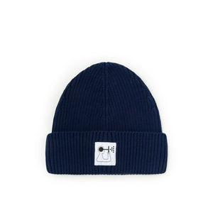 Norse Projects x Geoff McFetridge Rib Beanie (Navy)  - Allike Store