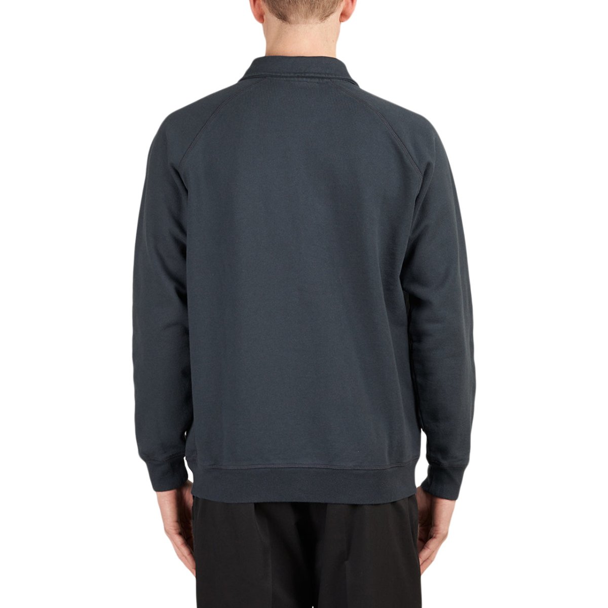 Parra Bird Face Font half Zip Polo Sweatshirt (Navy)  - Allike Store