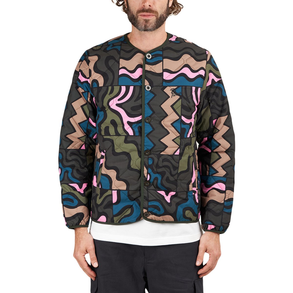 Parra Gem Stone Pattern Quilted Jacket (Multi)  - Allike Store