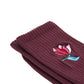 Parra Secret Flower Crew Socks (Dunkelrot)  - Allike Store