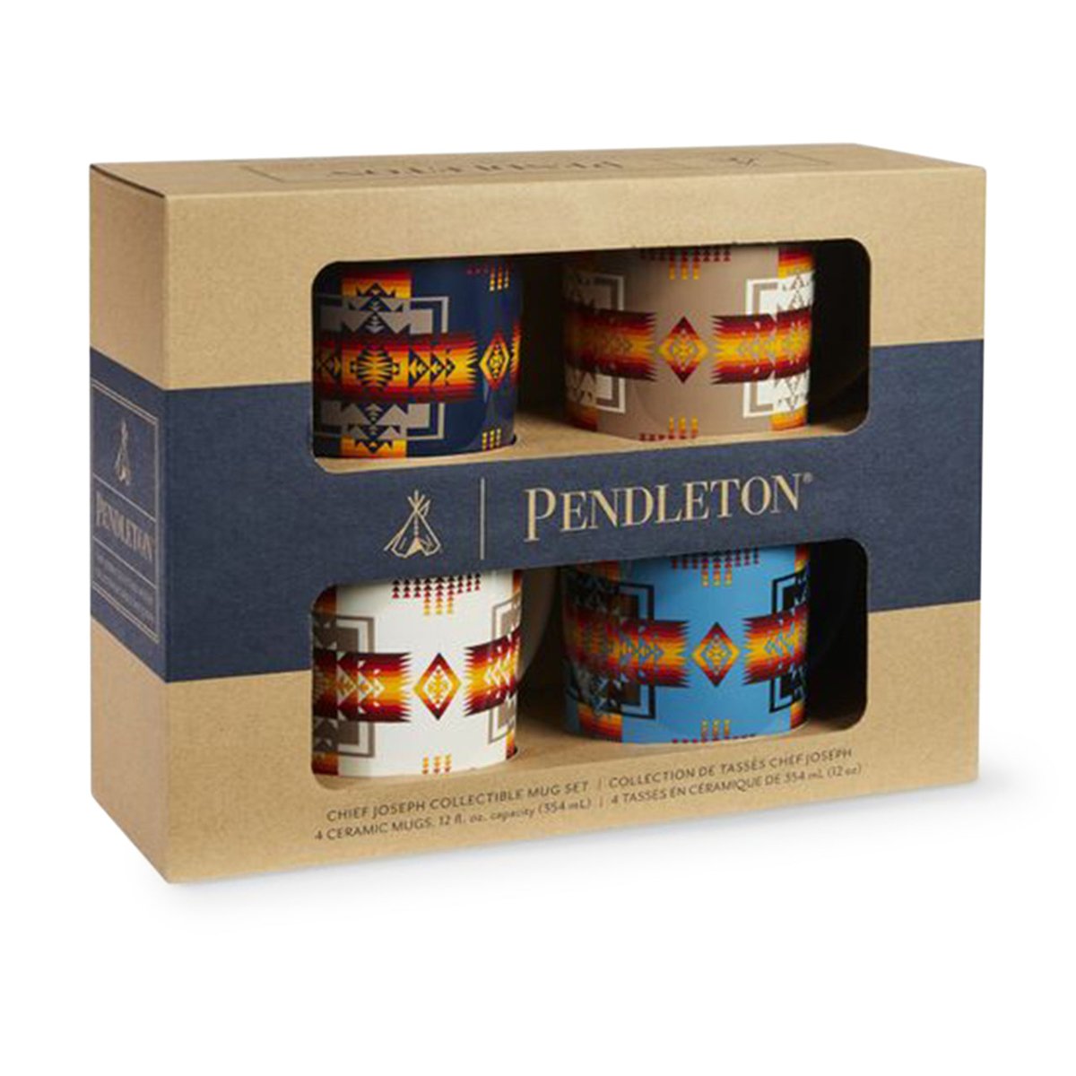 Pendleton 'Chief Joseph' Collectible Ceramic Mug Set (Multi)  - Allike Store