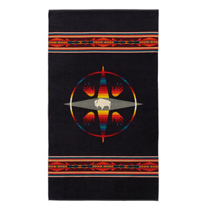 Pendleton Oversized Jacquard Spa Towel (Schwarz)  - Allike Store