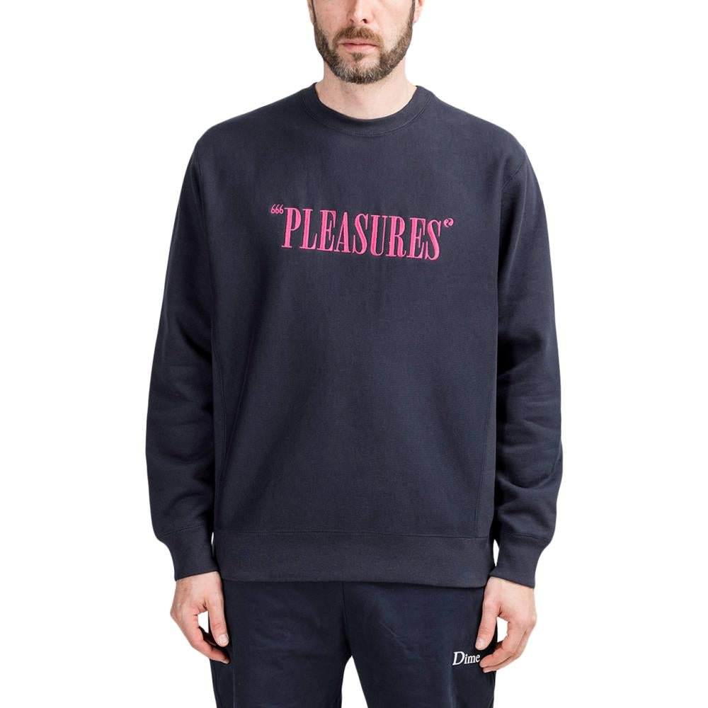 Pleasures Balance Embroidered Premium Crewneck Navy P20SP027 Allike Store