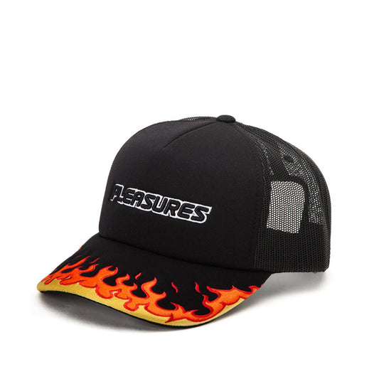 Pleasures Burn Trucker Snapback (Schwarz)  - Allike Store