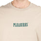 Pleasures Core Embroidered T-Shirt (Beige)  - Allike Store