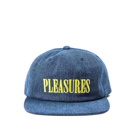 Pleasures Core Logo Denim Snapback (Blau)  - Allike Store