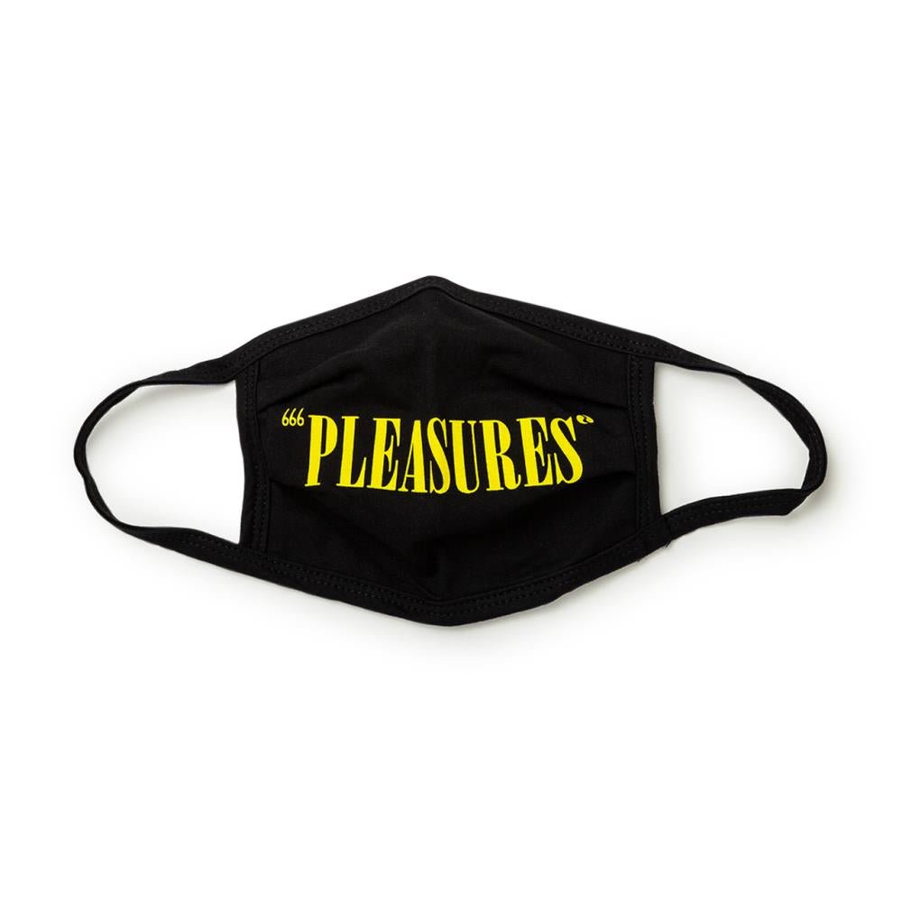 Pleasures Core Logo Face Mask (Schwarz)  - Allike Store