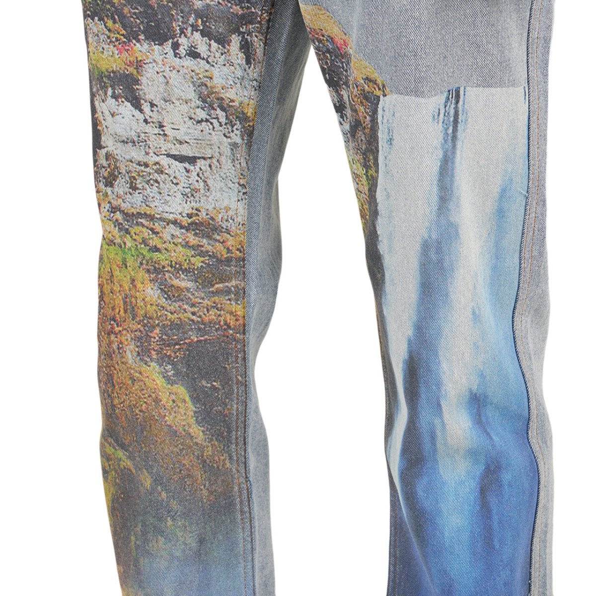 Pleasures Special Printed Denim Pants Blue