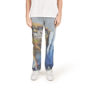 Pleasures Prelude Printed Denim Pant (Blau)  - Allike Store