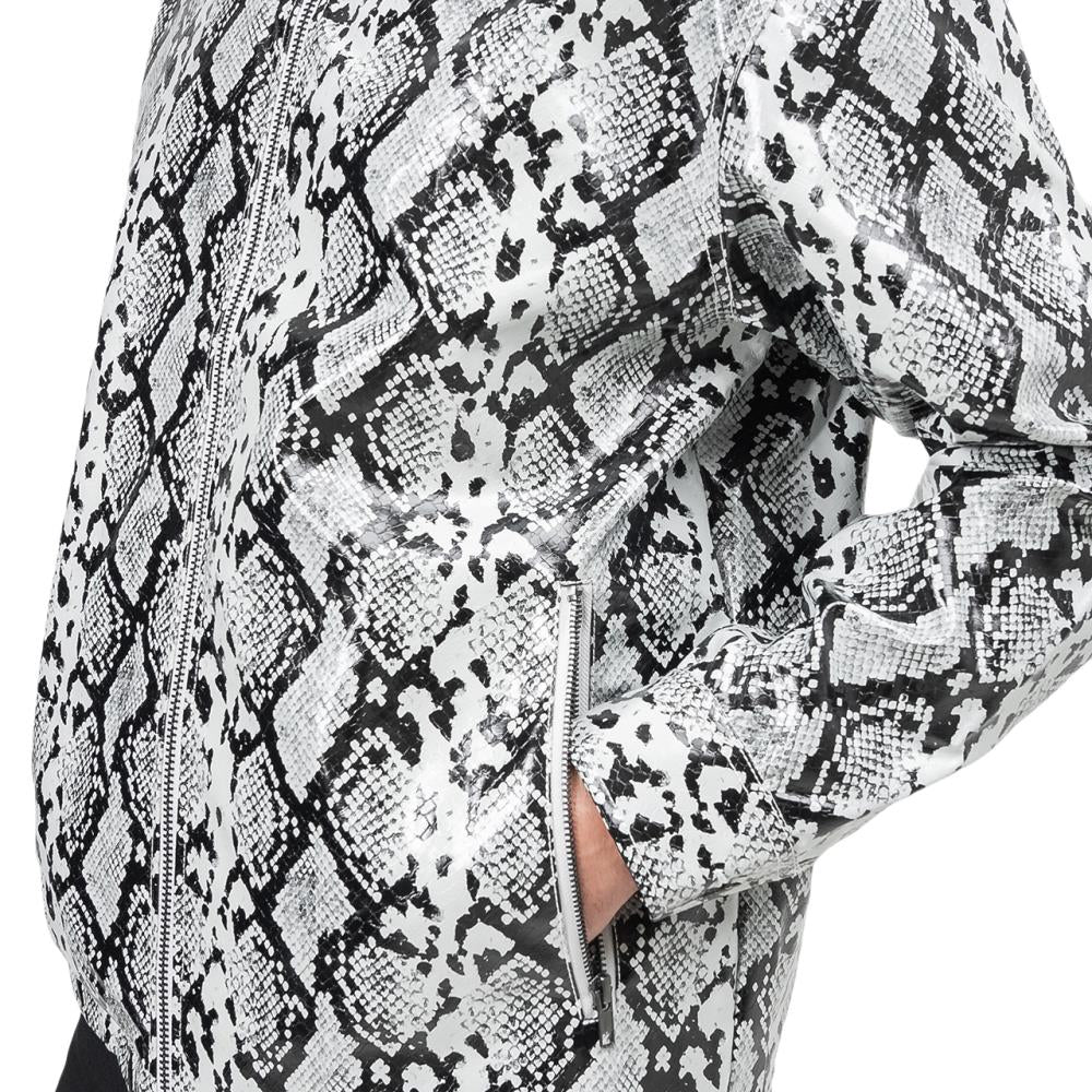 Black and clearance white snakeskin jacket