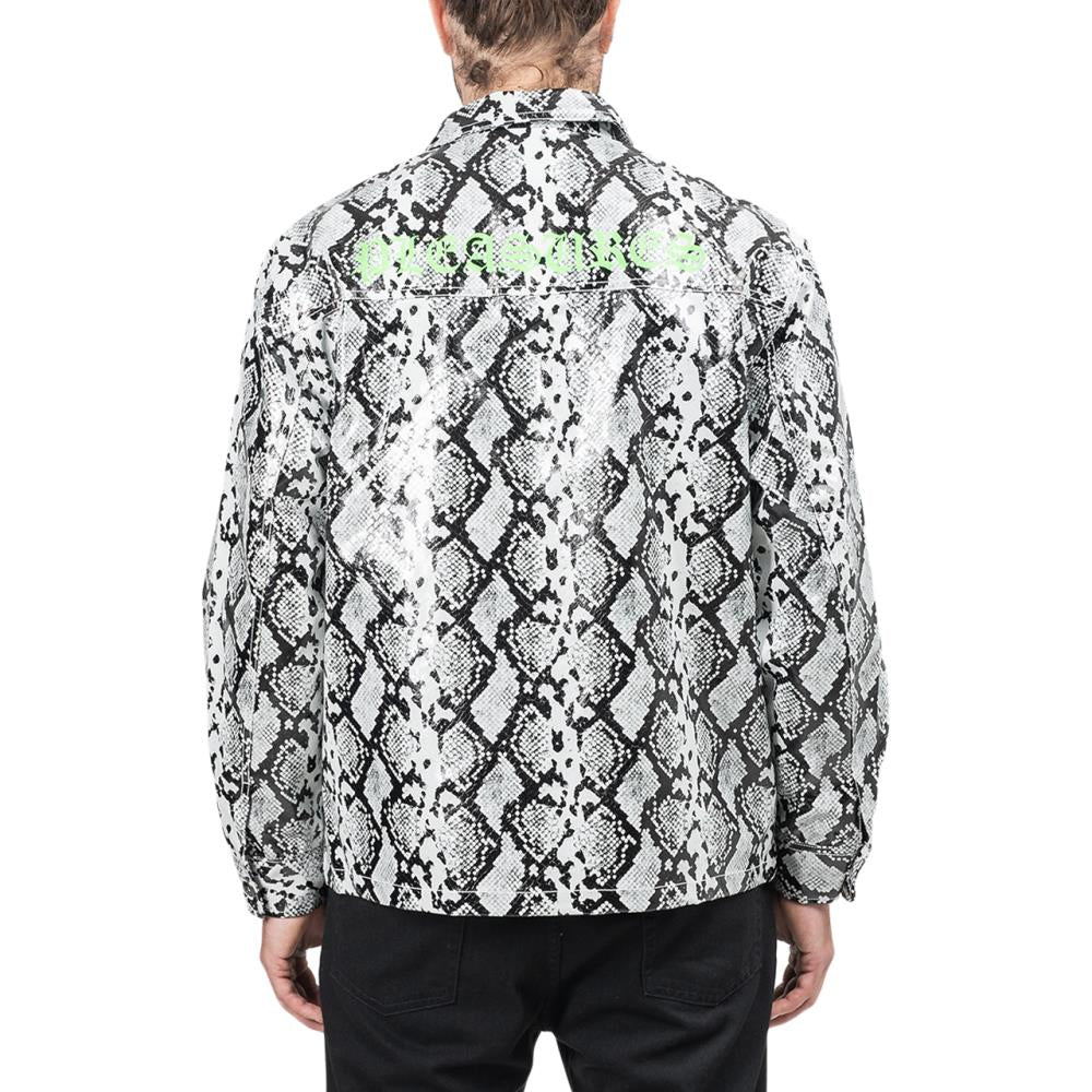 Pleasures Rail Snakeskin Work Jacket (White) P20SPCUT0020 – Allike