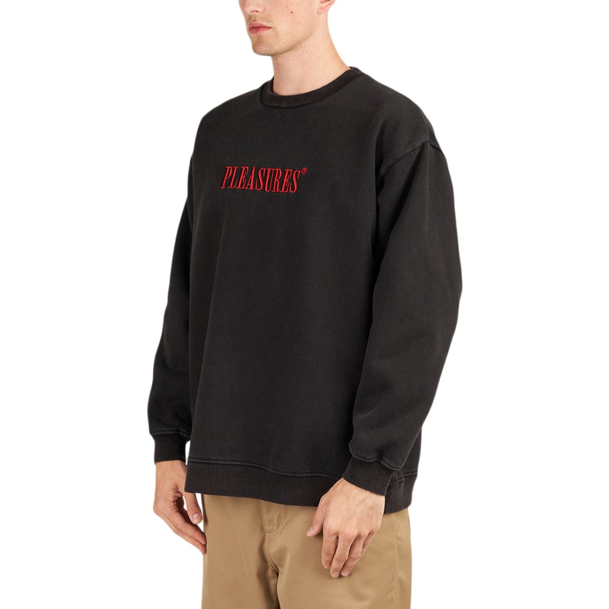 Pleasures Sour Washed Crewneck (Schwarz)  - Allike Store