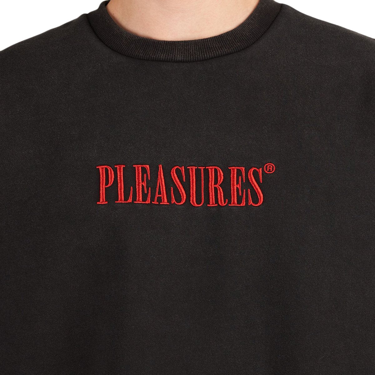Pleasures Sour Washed Crewneck (Schwarz)  - Allike Store