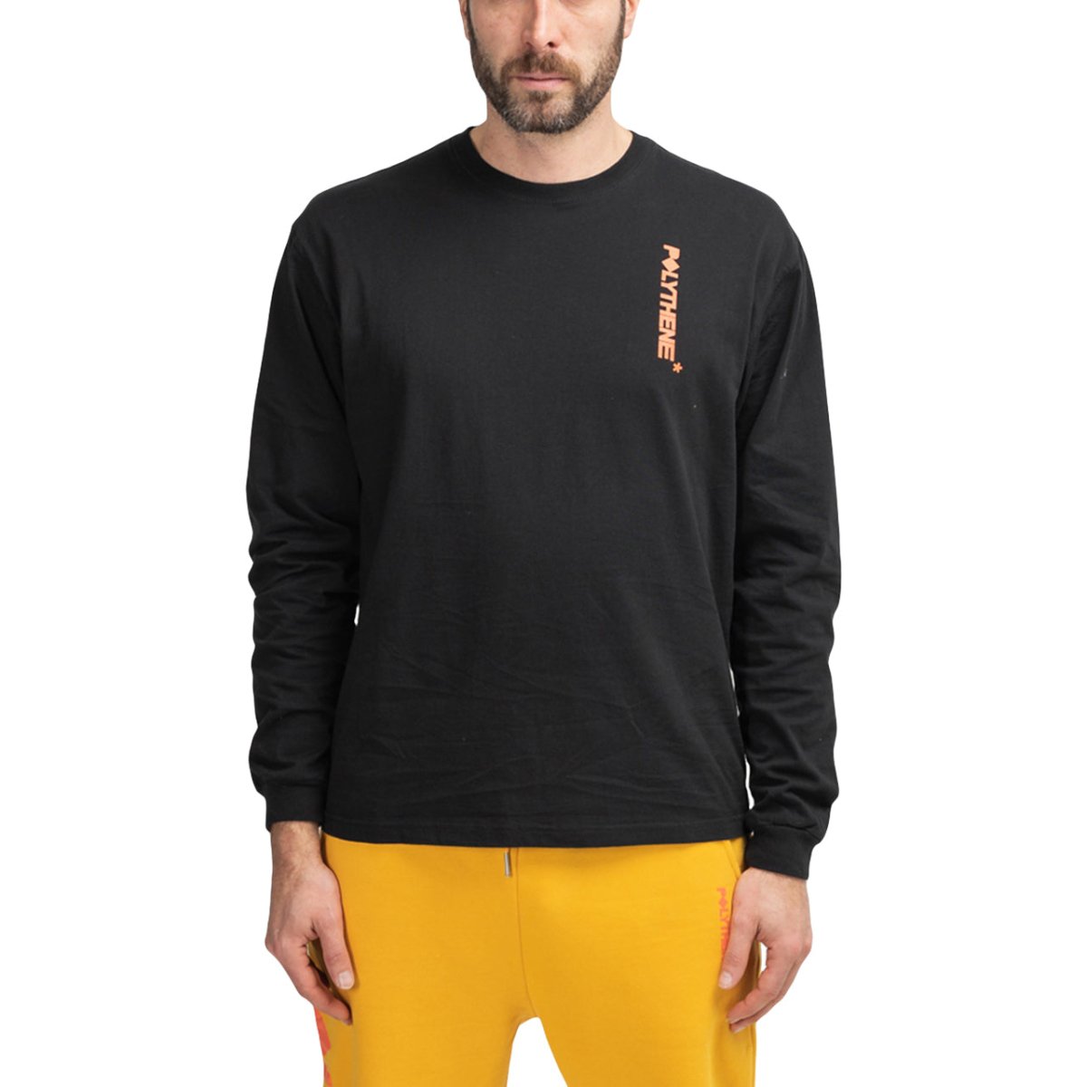 Polythene* Optics Bolt Print Longsleeve (Schwarz / Orange)  - Allike Store