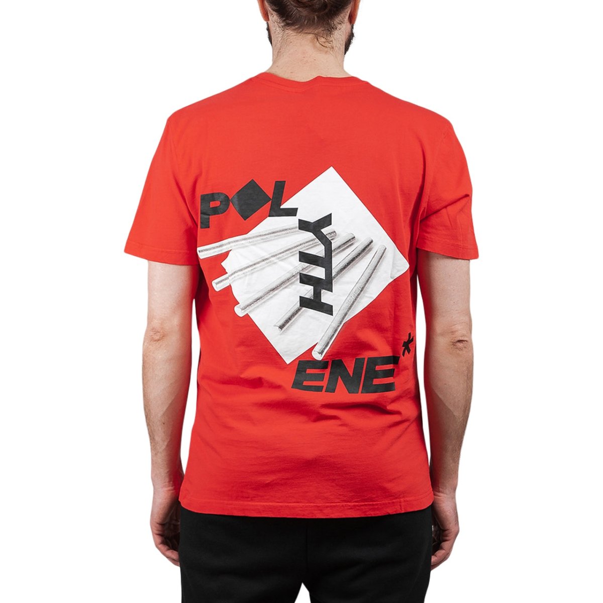 Polythene* Optics Metal Rod Short Sleeve T-Shirt (Rot)  - Allike Store