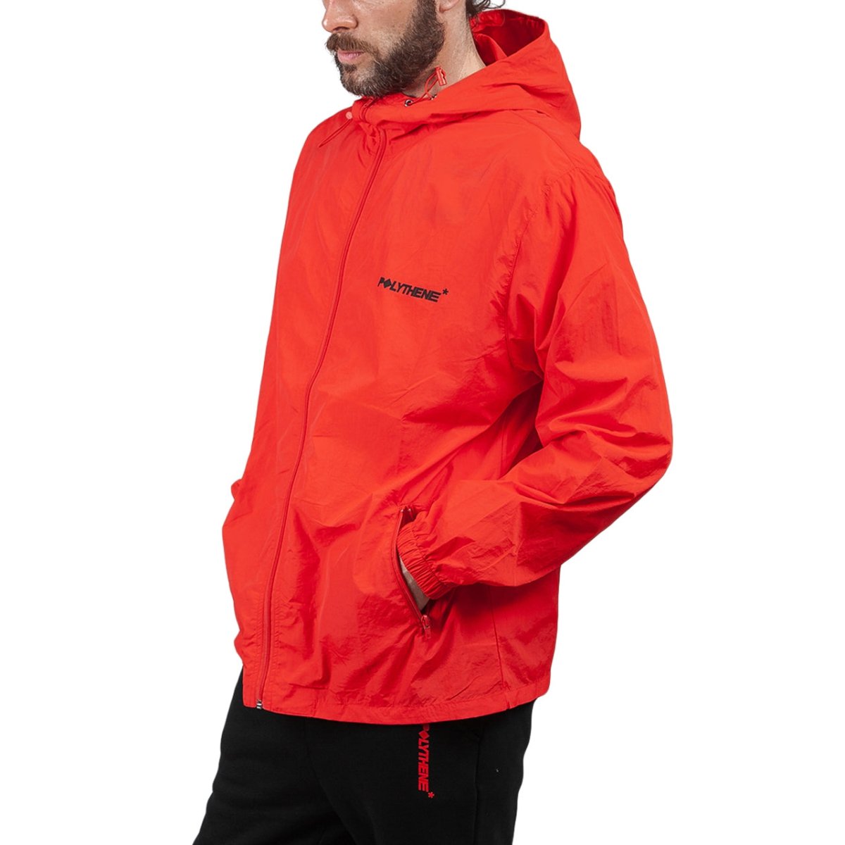 Polythene* Optics Nylon Zipped Windbreaker (Rot)  - Allike Store