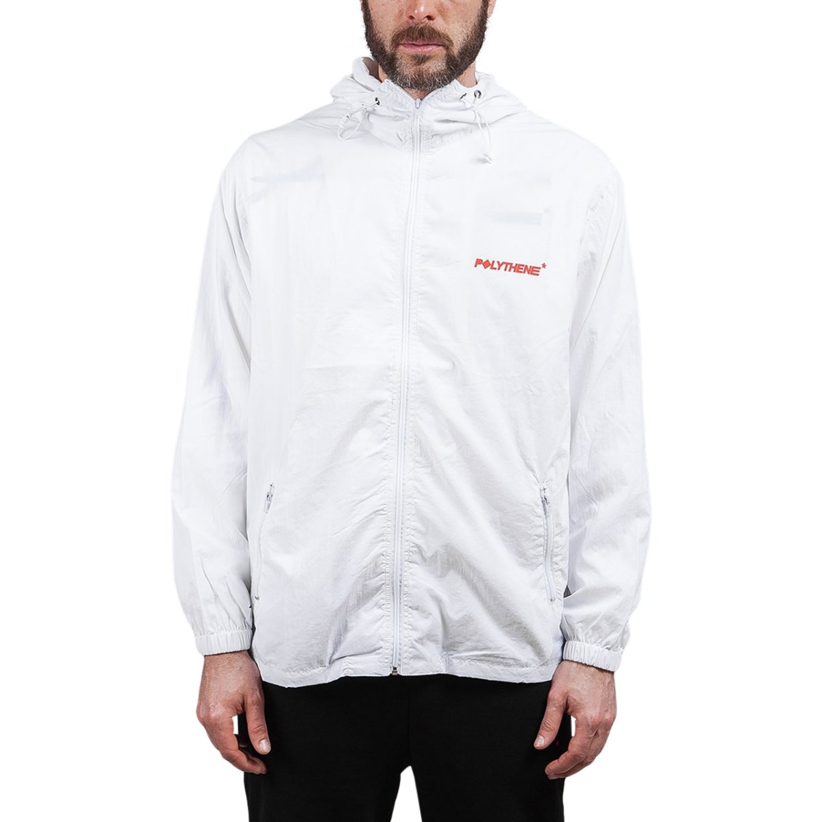 Polythene* Optics Nylon Zipped Windbreaker (Weiß)  - Allike Store