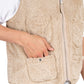 Pop Trading Company Harold Reversible Vest (Beige)  - Allike Store