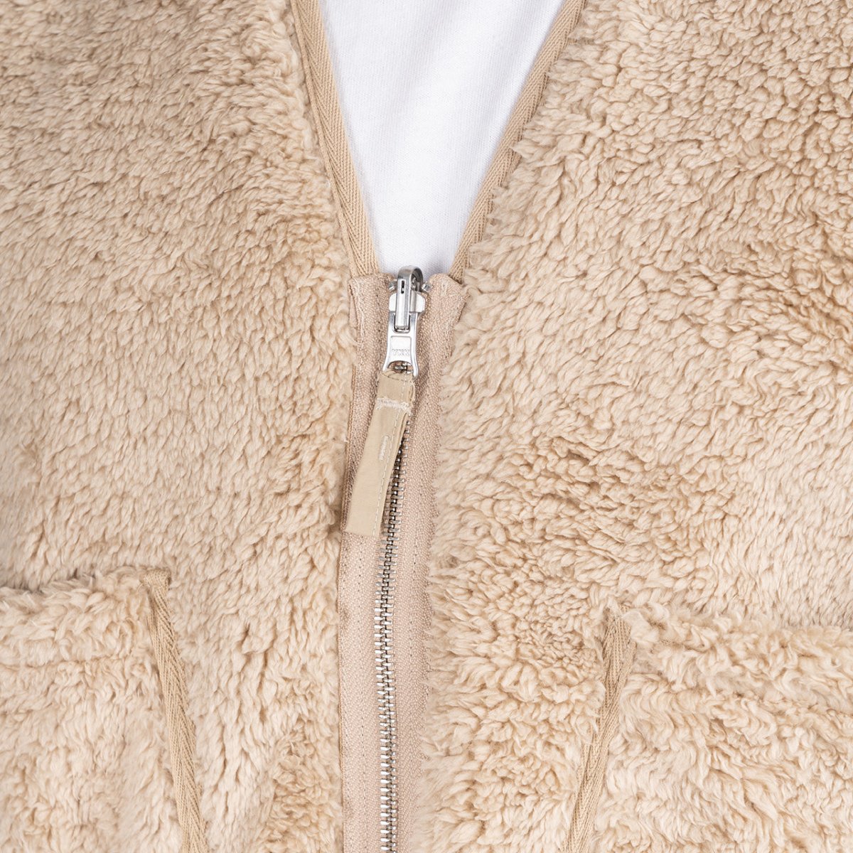Pop Trading Company Harold Reversible Vest (Beige)  - Allike Store