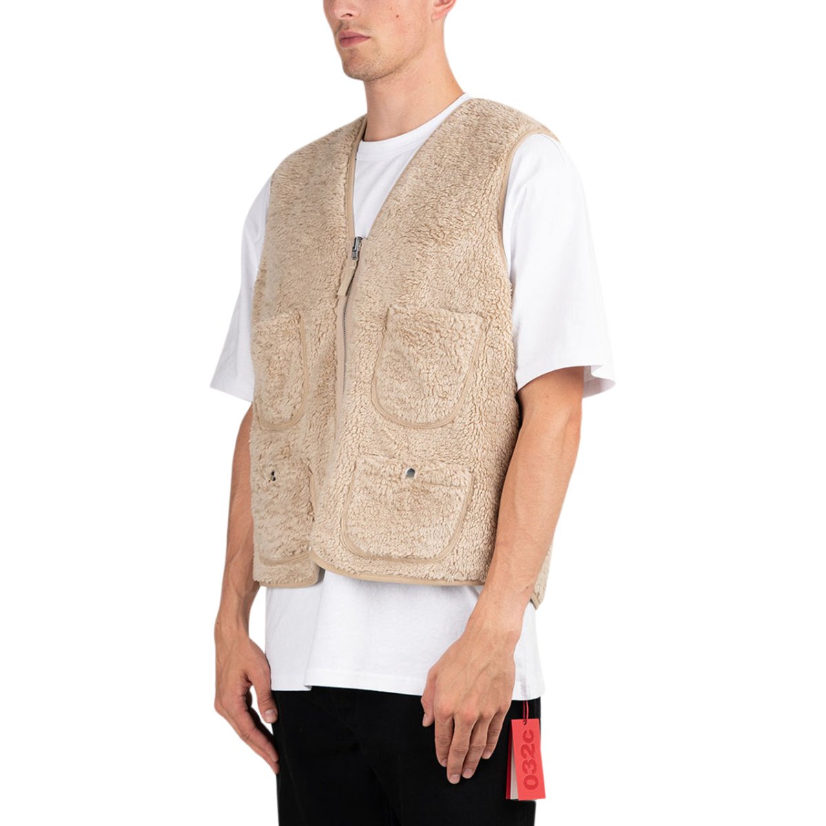 Pop Trading Company Harold Reversible Vest (Beige)  - Allike Store