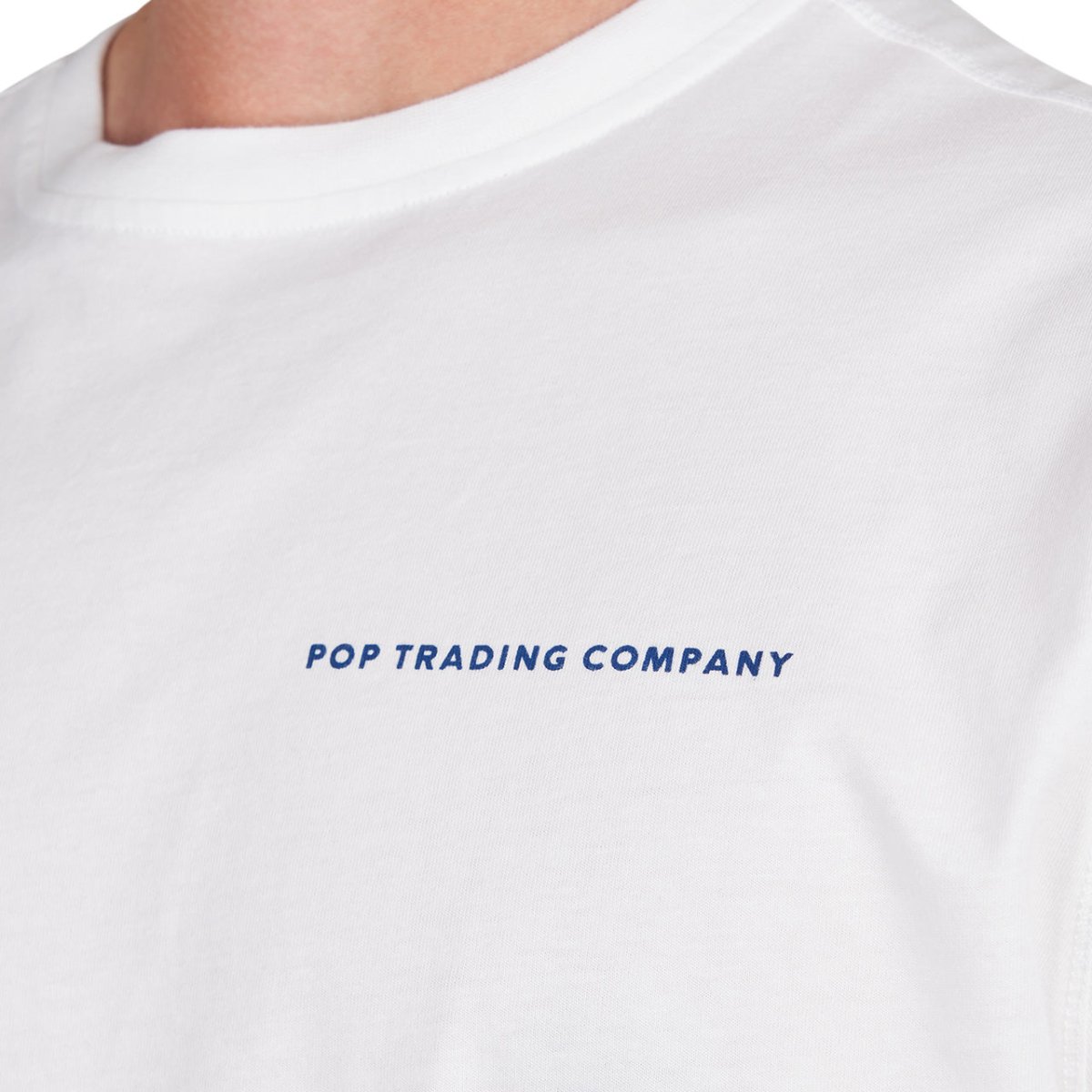 Pop Trading Company Logo T-Shirt (Weiß)  - Allike Store