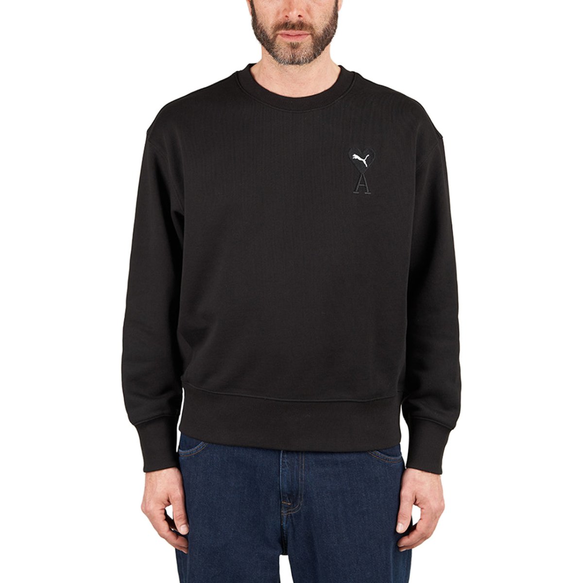 Puma x Ami Paris Crewneck Sweatshirt (Schwarz)  - Allike Store