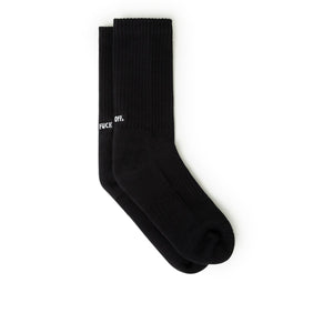 Raised by Wolves Fuck Off Crew Socks (Schwarz)  - Allike Store