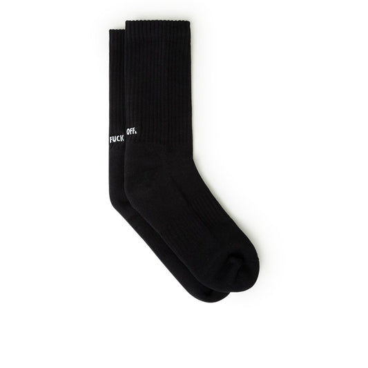 Raised by Wolves Fuck Off Crew Socks (Schwarz)  - Allike Store