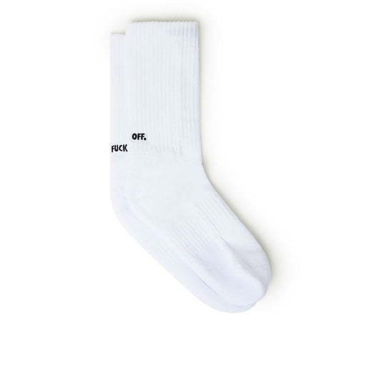 Raised by Wolves Fuck Off Crew Socks (Weiß)  - Allike Store