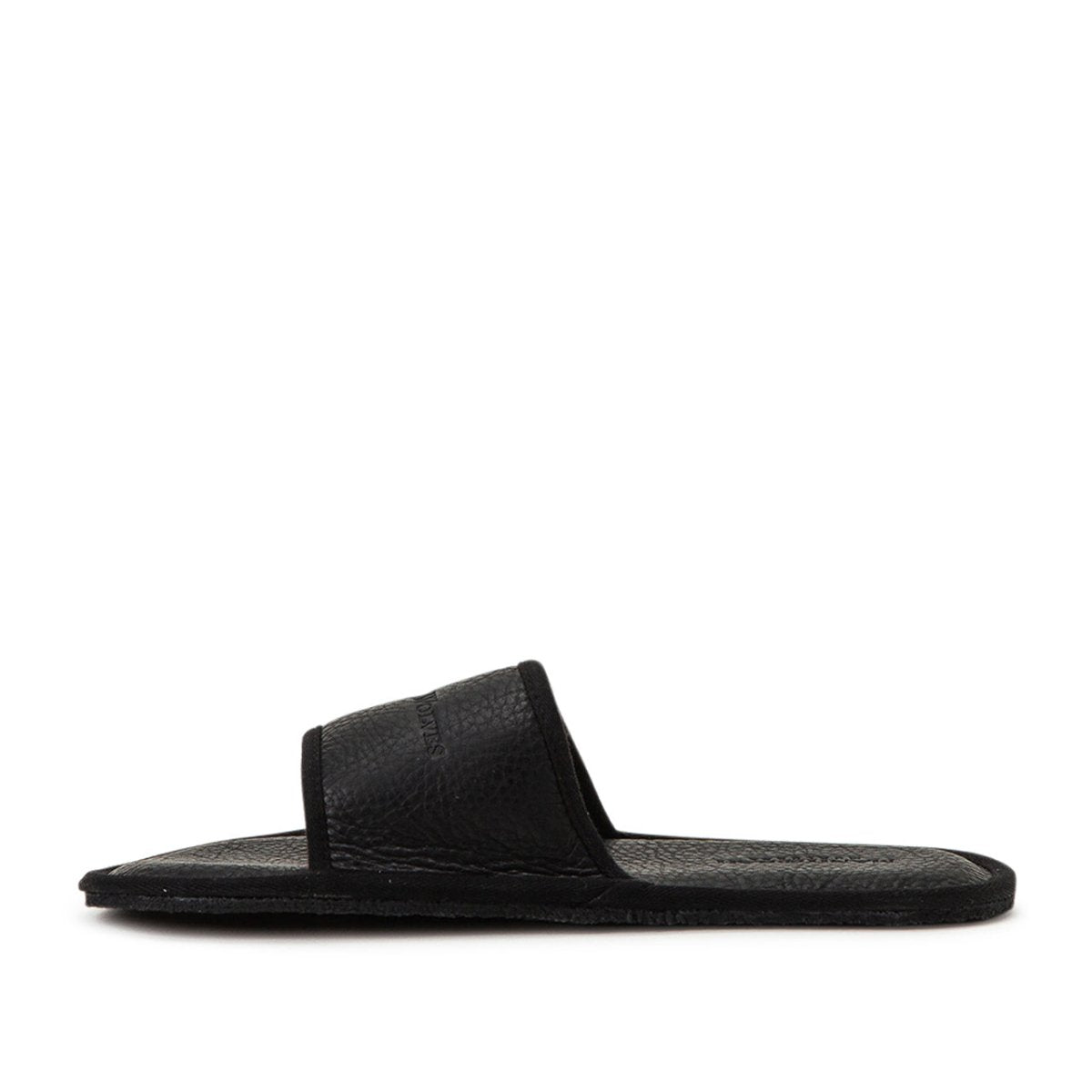 Raised by Wolves Manitobah Mukluks Leather Slides (Schwarz)  - Allike Store